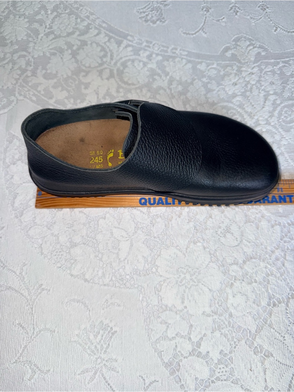 Betula by Birkenstock Black Leather Clog Mules Size 38 US L7 M5 Made in Germany - Picture 8 of 11